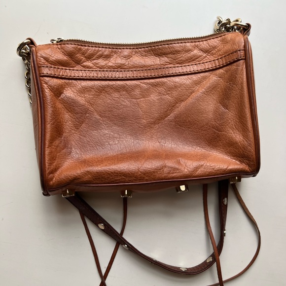 Rebecca Minkoff Shoulder Bag, Crossbody, Brown Leather, Gold Hardware, - Picture 3 of 4